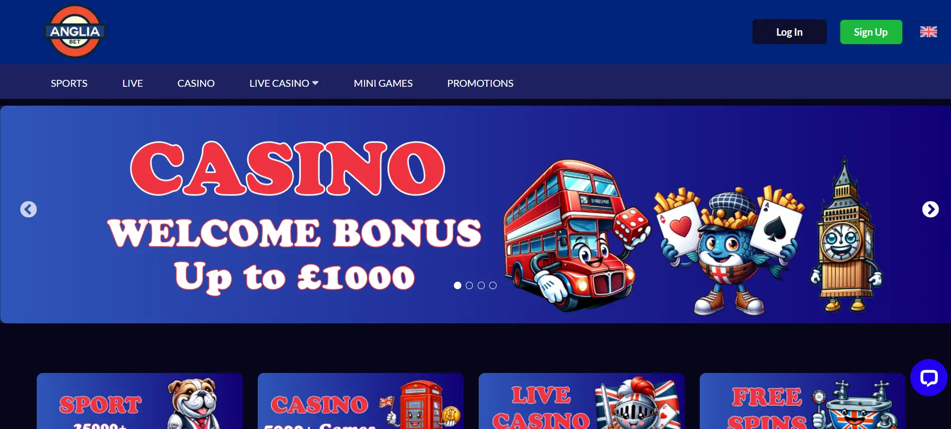 Angliabet Welcome Bonus